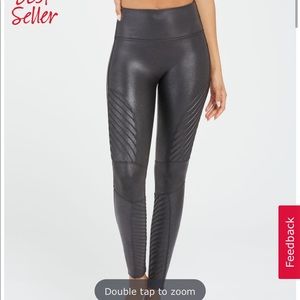 SPANX FAUX LEATHER MOTO LEGGINGS